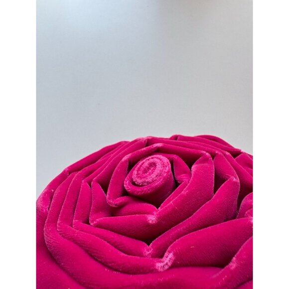 Vintage FRENCH ROOM Fuchsia Pink Velvet Pleated Bow Turban Juliet Hat - Picture 7 of 16